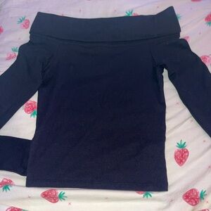 Black Off The Shoulder Long Sleeve